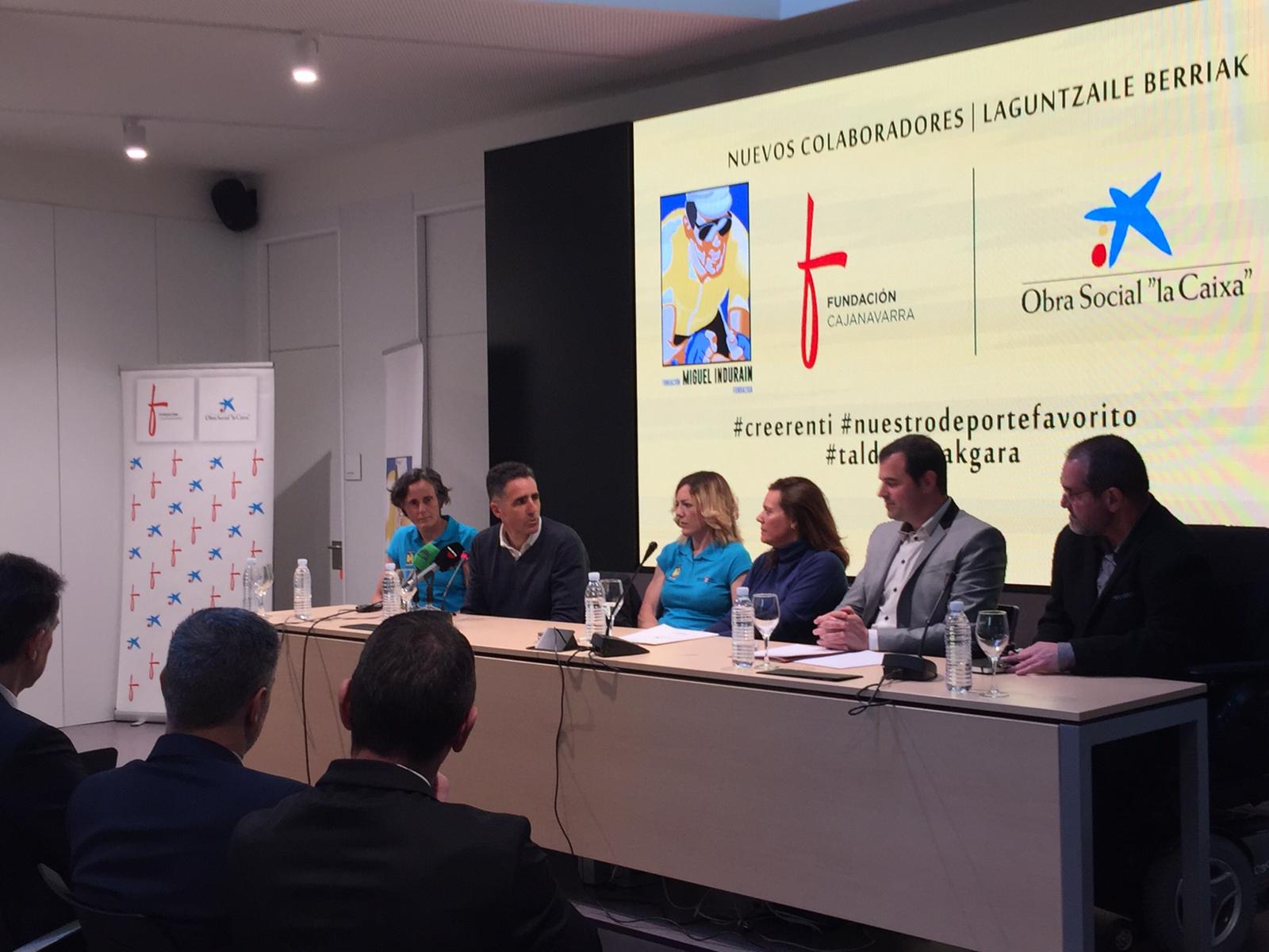 Fundaci&oacute;n Caja Navarra y Obra Social La Caixa a&uacute;nan esfuerzos con la Fundaci&oacute;n Miguel Indur&aacute;in Fundazioa para ayudar al deporte navarro